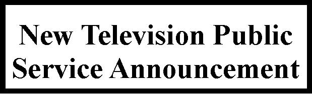 New TV Public Service Announcement